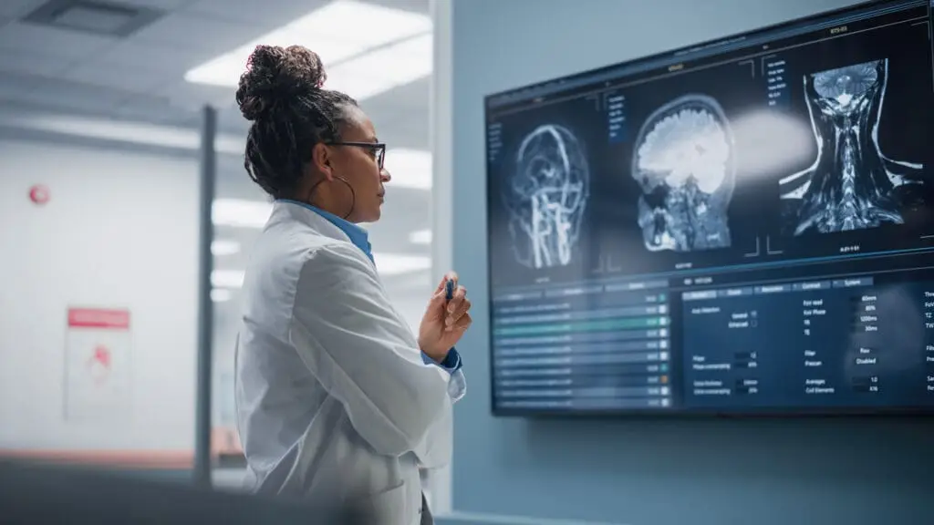 Medical Science Hospital: Confident Black Female Neurologist, Ne
